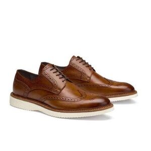 Trask Italian Wingtip Sport Shoe Vintage Finished in Cognac 11.5